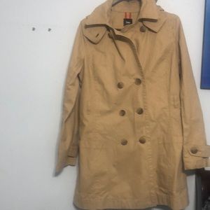 Gap trench coat with hoodie size medium
